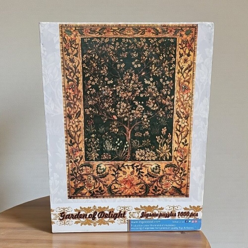 New factory sealed Garden of Delight Jigsaw Puzzle 1000 pieces 19 x 29 inches